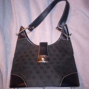 Dooney & Bourke black signature canvas shoulder bag